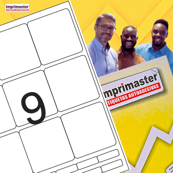 Etiquetas Adesiva Carta Imprimaster - 69,85 X 69,85mm | CX 100 Folhas | 900 Etiquetas - Imagem 8