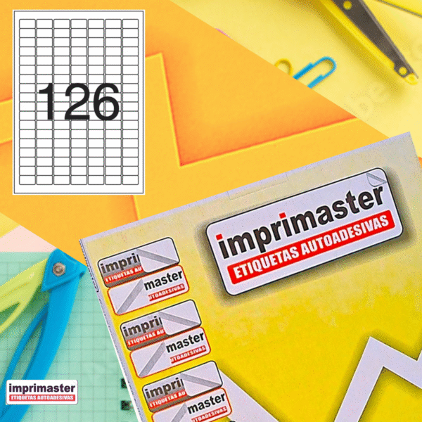 Etiqueta Adesiva Imprimaster A4 - 26 X 15mm - Cx 100 Folhas - 12.600 Etiquetas - Imagem 8