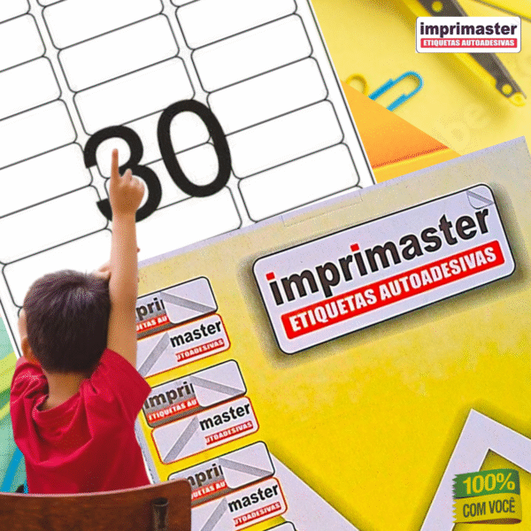 Etiqueta Adesiva Imprimaster Carta - 25.4 X 66,7mm - Cx 100 Folhas - 3000 Etiquetas - Imagem 8