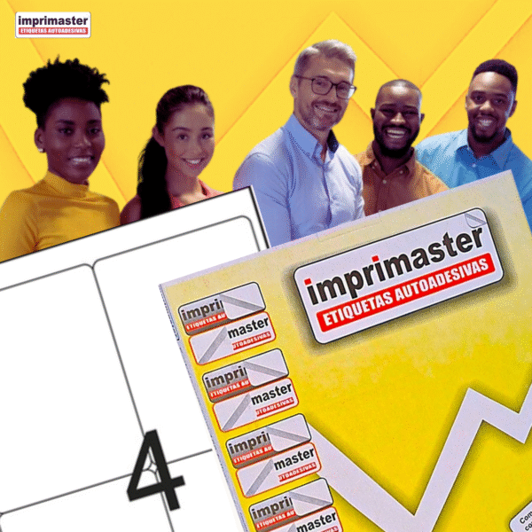 Etiqueta Adesiva Imprimaster Carta - 106,36 X 138,11mm - Cx 100 Folhas - 400 Etiquetas - Imagem 6
