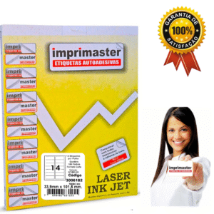 Etiquetas Adesivas Imprimaster Carta - 33,9 X 101,6mm - Cx 100 Folhas - 1400 Etiquetas