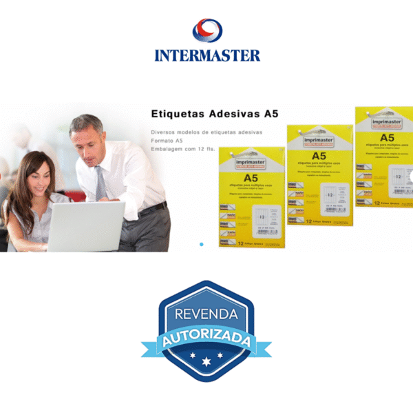 Etiquetas Adesivas Imprimaster Carta - 33,9 X 101,6mm - Cx 100 Folhas - 1400 Etiquetas - Imagem 5