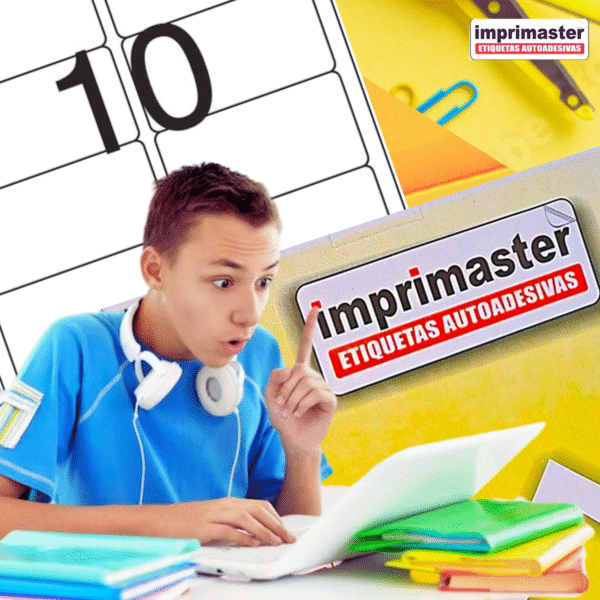 Etiquetas Adesivas Imprimaster Carta -  50,8 X 101,6mm - Cx 100 Folhas - 1000 Etiquetas - Imagem 9