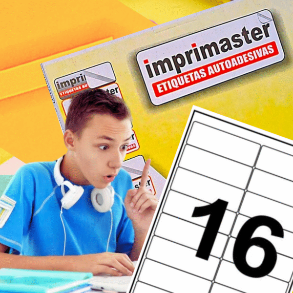 Etiquetas Adesivas Imprimaster A4 - 99,1 X 34 mm - Cx 100 Folhas - 1600 Etiquetas - Imagem 7