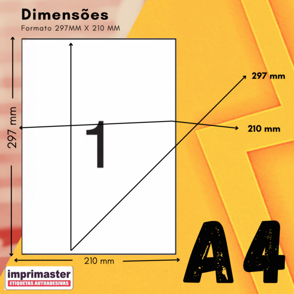 Etiquetas Adesivas Imprimaster A4 -  210 X 297mm - Cx 100 Folhas - 100 Etiquetas - Imagem 7