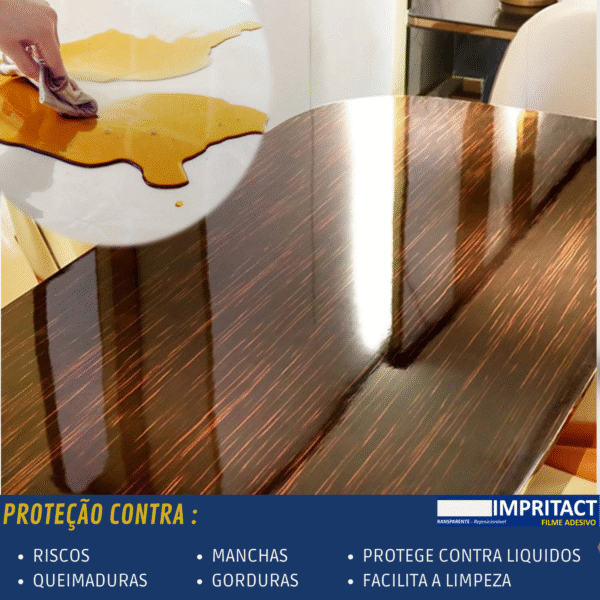 Papel Adesivo Impritact Transparente 45cm X 25 Metros | Contact 40 Micra - Imagem 7