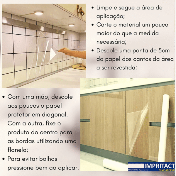 Papel Adesivo Impritact Transparente 45cm X 25 Metros | Contact 40 Micra - Imagem 8