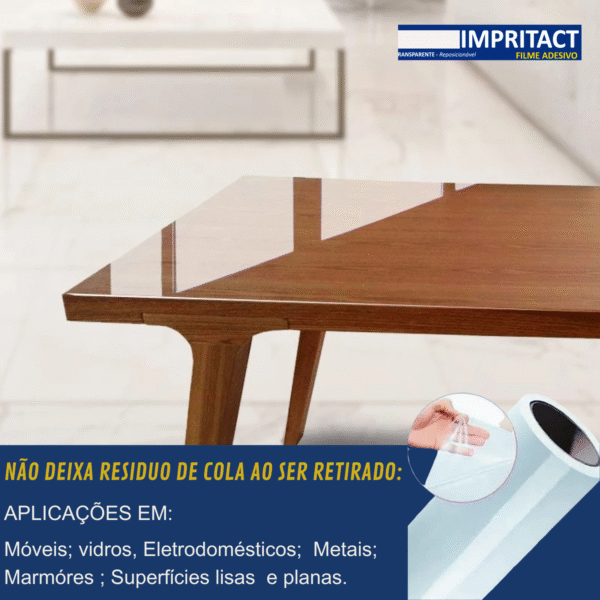 Papel Adesivo Impritact Transparente 45cm X 25 Metros | Contact 40 Micra - Imagem 9