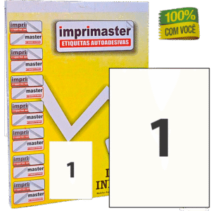 Etiquetas Adesivas Imprimaster Carta - 215,9 x 279,4mm - Cx 100 Folhas - 100 Etiquetas