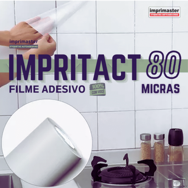 Papel Adesivo Impritact Transparente 45cm X 10 Metros - Contact 80 Micra - Imagem 6