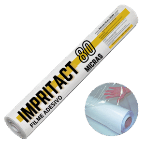 Impritact Papel Adesivo Transparente 45cm X 25 Metros - Tipo Rolo | 80 Micra