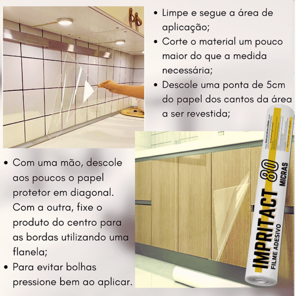 Impritact Papel Adesivo Transparente 45cm X 25 Metros - Tipo Rolo | 80 Micra - Imagem 9