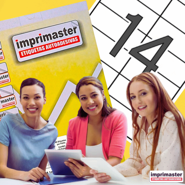Etiquetas Adesivas Imprimaster A4 - 105 X 41,0mm - Cx 100 Folhas - 1400 Etiquetas - Imagem 2