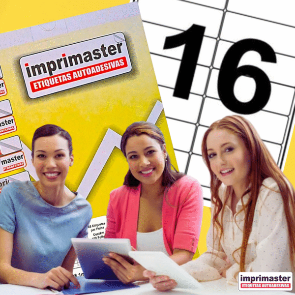 Etiquetas Adesivas Imprimaster A4 - 99,1 X 34 mm - Cx 100 Folhas - 1600 Etiquetas - Imagem 2