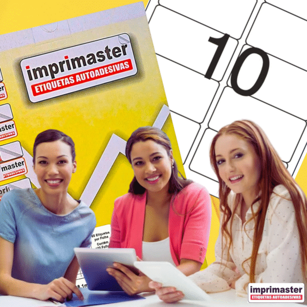 Etiquetas Adesivas Imprimaster Carta -  50,8 X 101,6mm - Cx 100 Folhas - 1000 Etiquetas - Imagem 8