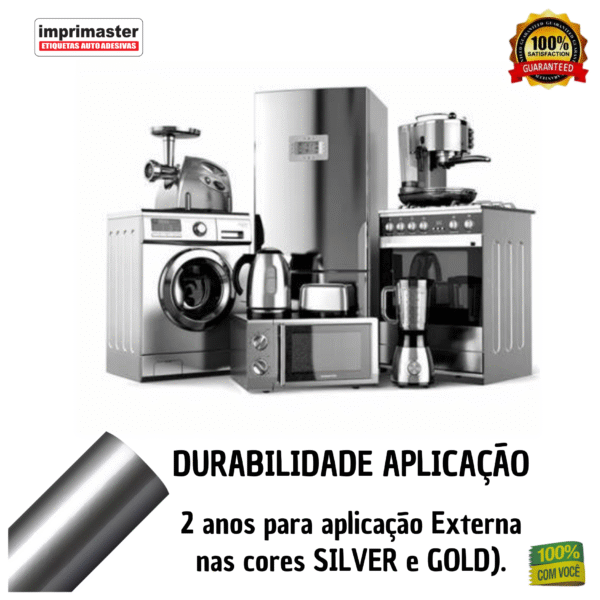 Vinil Profissional Prata p/ Envelopar Tudo 10m X 50cm – MÓVEIS, ELETRODOMÉSTICOS, PAREDES, MESAS E ETC… - Imagem 5