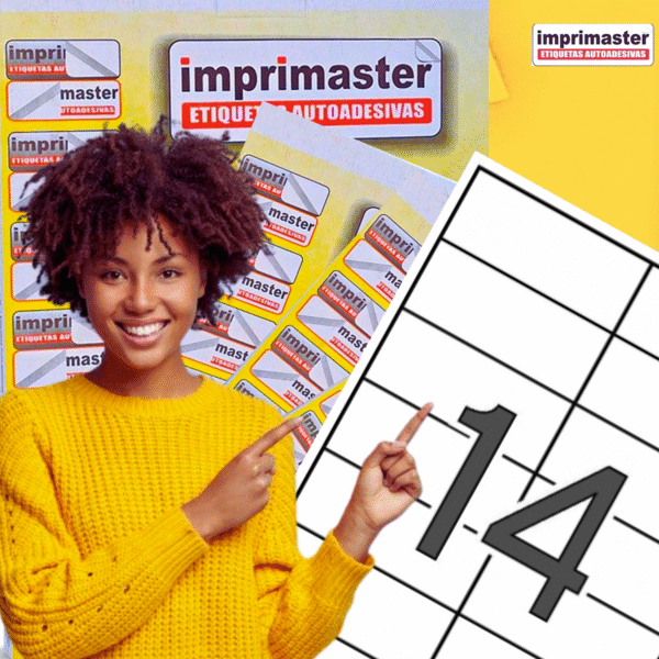 Etiquetas Adesivas Imprimaster A4 - 105 X 41,0mm - Cx 100 Folhas - 1400 Etiquetas - Imagem 4