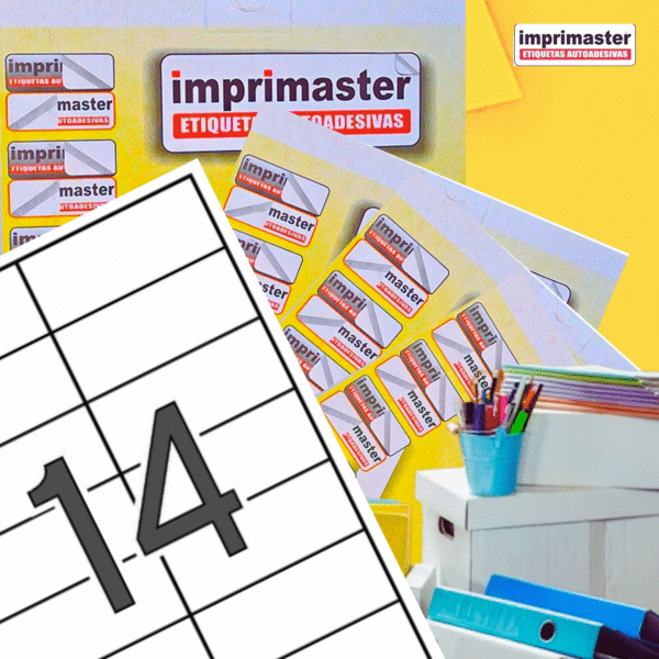 Etiquetas Adesivas Imprimaster A4 - 105 X 41,0mm - Cx 100 Folhas - 1400 Etiquetas - Imagem 5