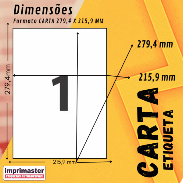 Etiquetas Adesivas Imprimaster Carta - 215,9 x 279,4mm - Cx 100 Folhas - 100 Etiquetas - Imagem 8