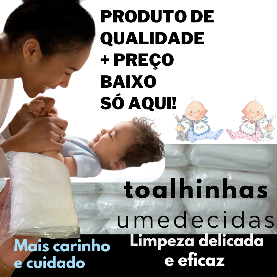 Lenço Umedecido Atacado 1200 Toalhas Limpeza Delicada E Eficaz - Imagem 5