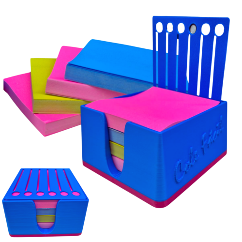 Kit Porta Blocos Cole Fácil Colorido + 4 Blocos 76 x 76 Color 400 Folhas