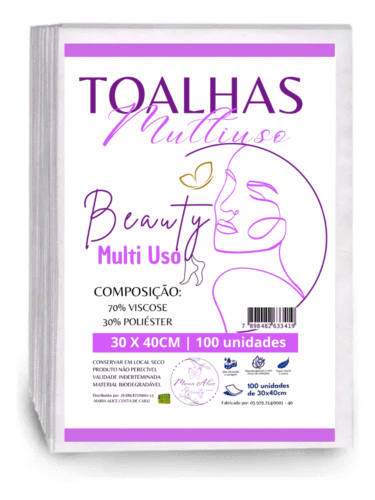 Toalha Descartável Manicure e Pedicure -100 Unidades - 30x40 Premium - Toque Suave - Ideal para Salão de Beleza - Prática e Higiênica